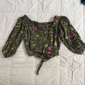 Forever 21 Tropical Print Crop Top